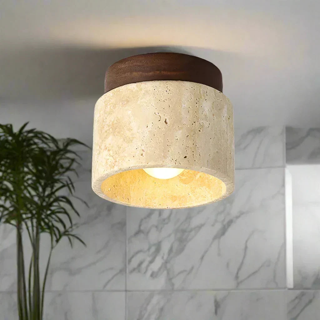 Creative Japanese Ceiling Lamp in Cream Style