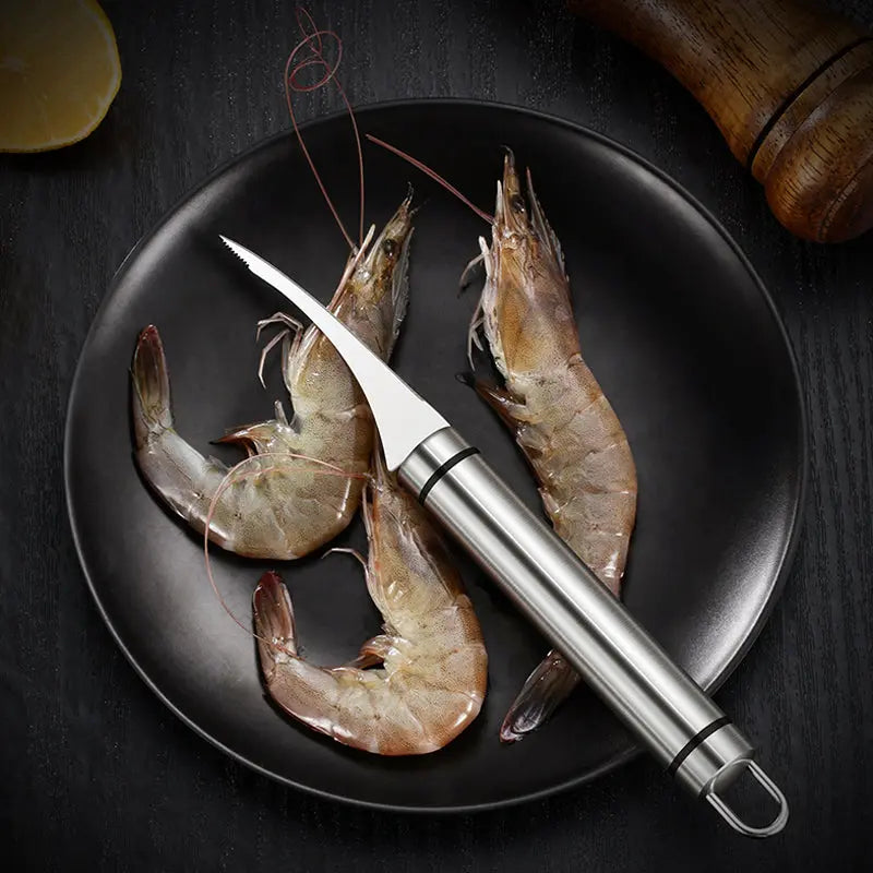Effortless Shrimp Peeling Tool – Stainless Steel Peeler