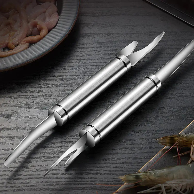 Effortless Shrimp Peeling Tool – Stainless Steel Peeler