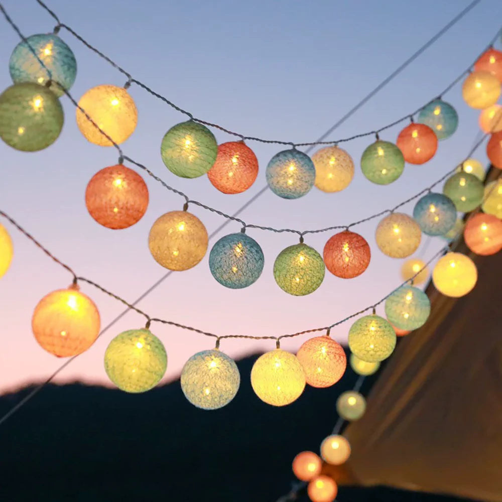 Cotton Ball Garland
