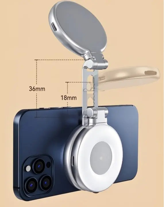 LumiClip Portable Selfie Ring Light with Clamp – Magnetic and Rechargeable