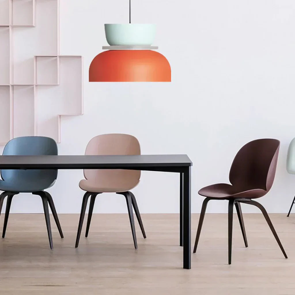 Nordic Color Block Pendant Light Fixture - Modern Hanging Lamp for Kitchen & Dining Room
