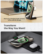LuxCharge Elite Wireless Hub | 3-in-1 fast charging solution for seamless convenience