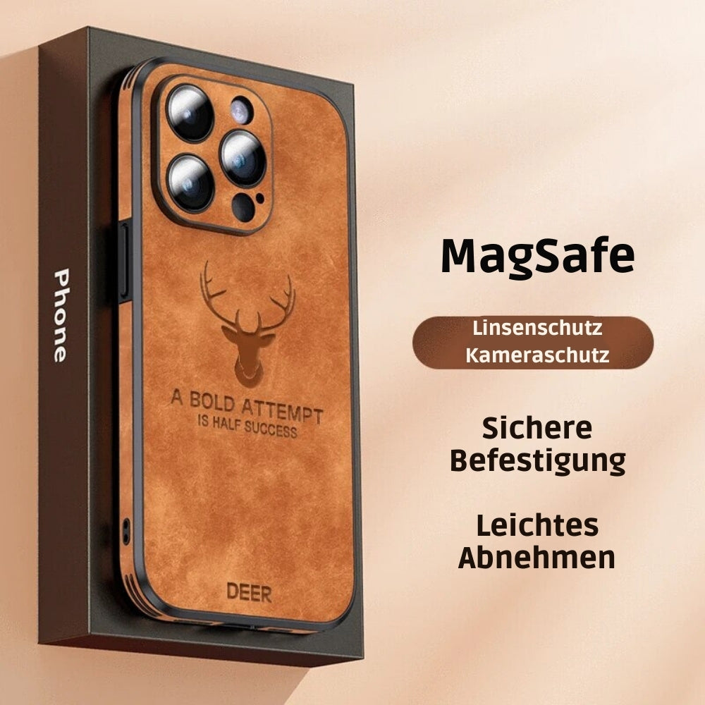 Deer - Luxury Leather iPhone Case with Stylish Design and Shockproof Protection