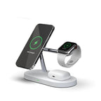3-in-1 Wireless Charger for Smartphone, Smartwatch and Earbuds – Fast Charging Station with Modern Design