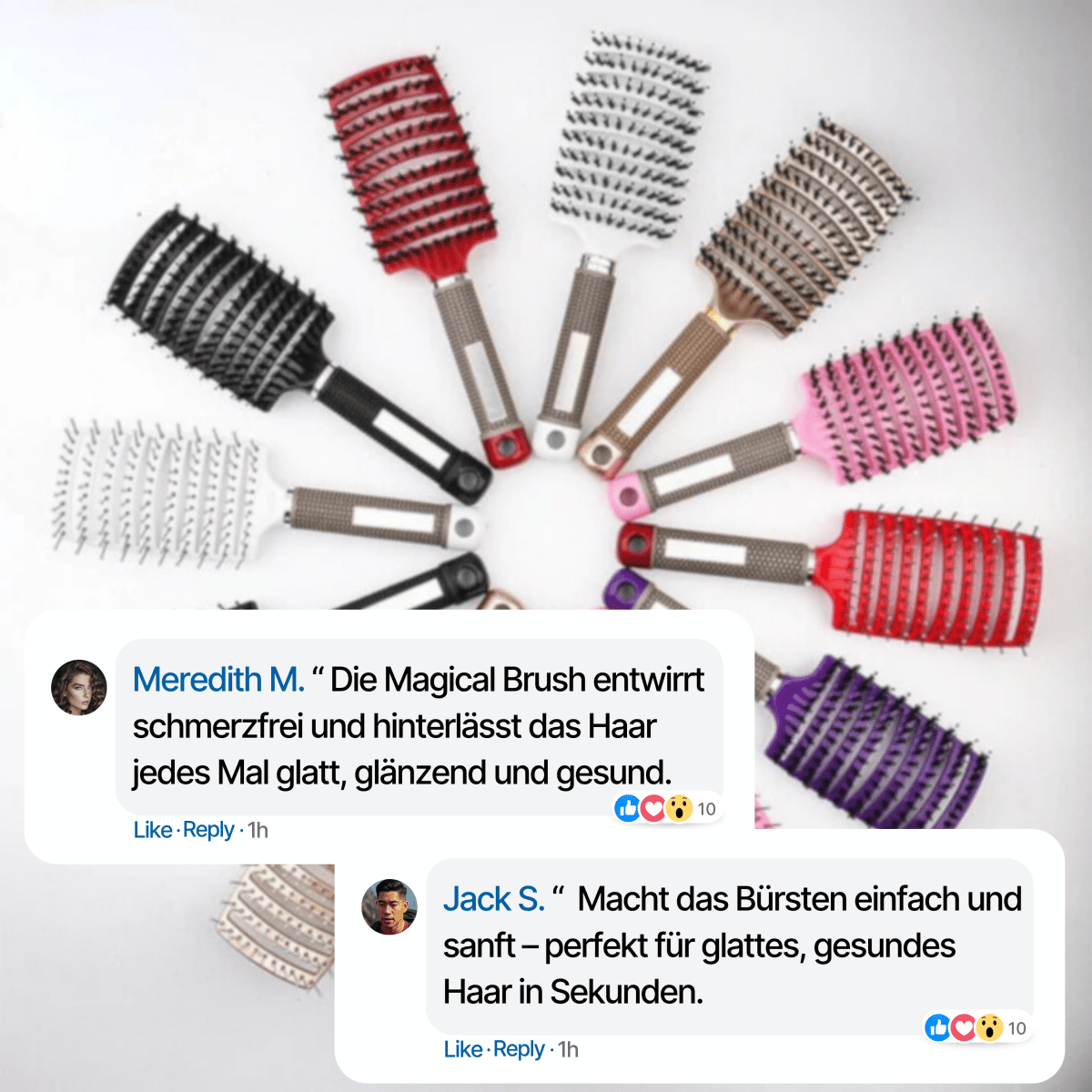 painless hairbrush for shine & healthy hair