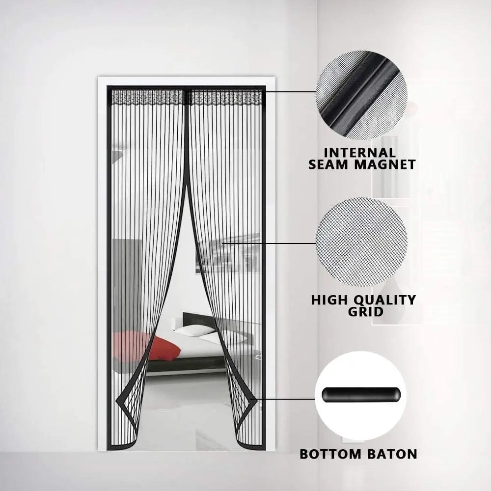 Magnetic Insect Screen Door — Hands-Free Insect PRedection with Easy Installation