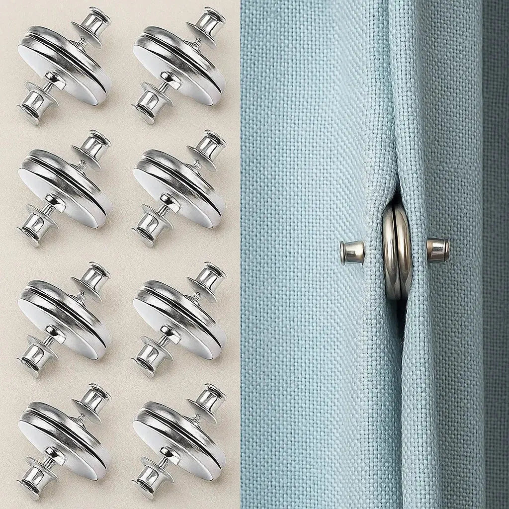 Magnetic Curtain Clips — Light Blocking Alloy Clips