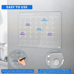 Magnetic Acrylic Calendar — Transparent Planner for Kitchen and Household