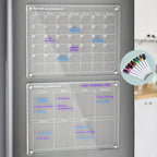Magnetic Acrylic Calendar — Transparent Planner for Kitchen and Household
