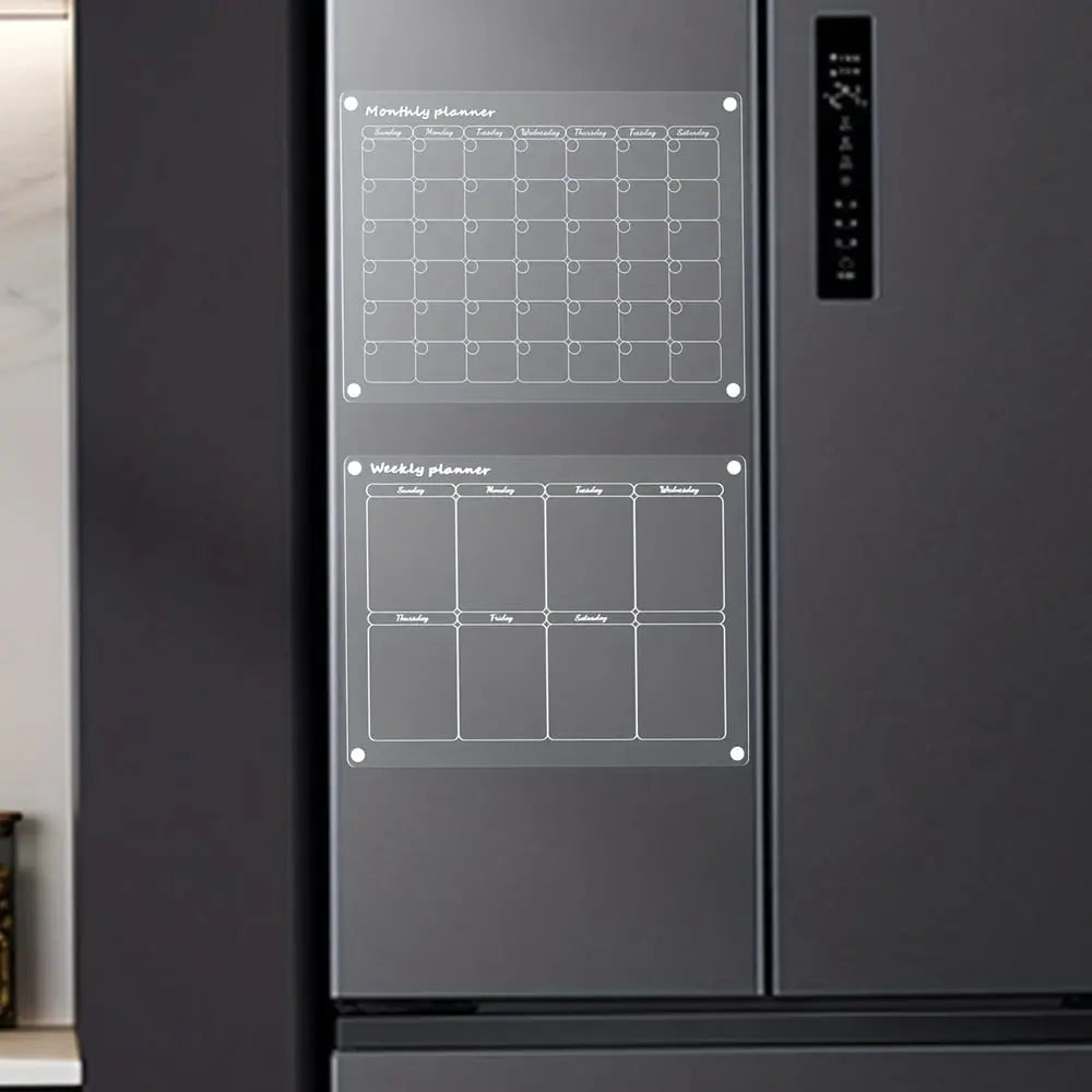 Magnetic Acrylic Calendar — Transparent Planner for Kitchen and Household