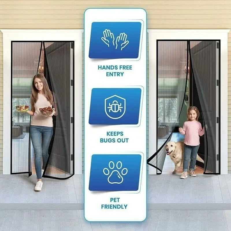 Magnetic Fly Screen – Self-Closing Insect PRedection for Doors