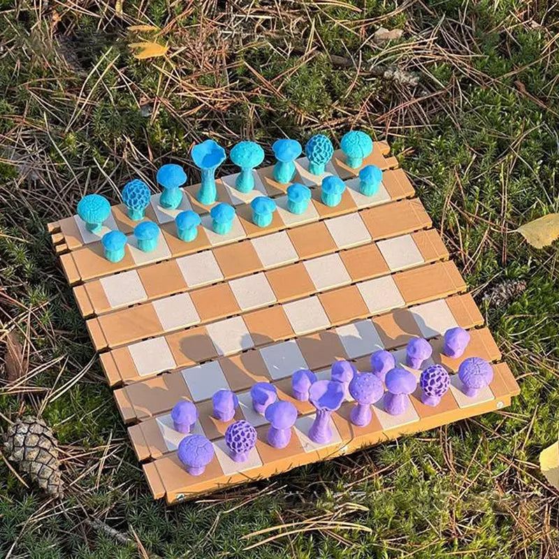 Magnetic Mushroom Chess Set – Enchanted Strategy Game