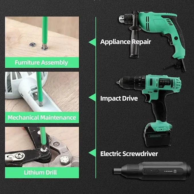 Magnetic Screwdriver Drill Bit Set (6 Pieces)