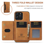 2 in 1 detachable leather wallet case for iPhone