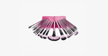 24-piece professional makeup brush set with bag - Hot Pink
