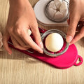 Manual Egg Slicer with Stainless Steel Blades and Sturdy Handle