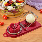 Manual Egg Slicer with Stainless Steel Blades and Sturdy Handle
