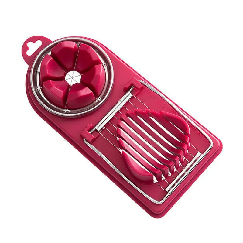 Manual Egg Slicer with Stainless Steel Blades and Sturdy Handle