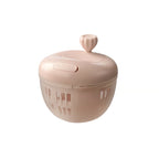 Manual fruit and vegetable spin dryer with removable container