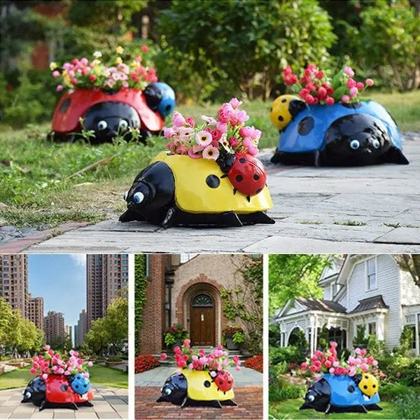 Ladybug Flower Pot – Weatherproof Garden Decor made of Resin