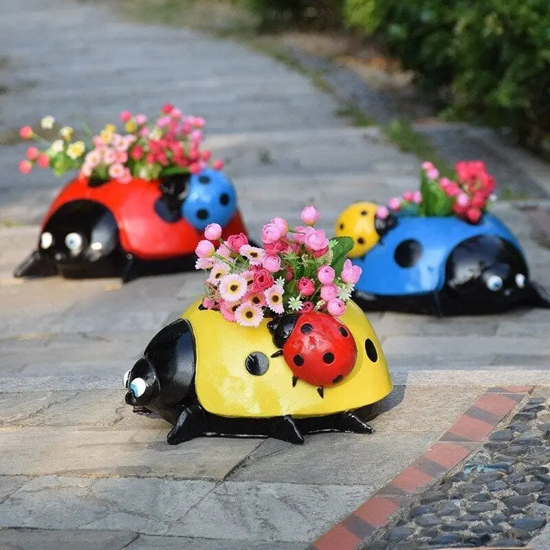 Ladybug Flower Pot – Weatherproof Garden Decor made of Resin