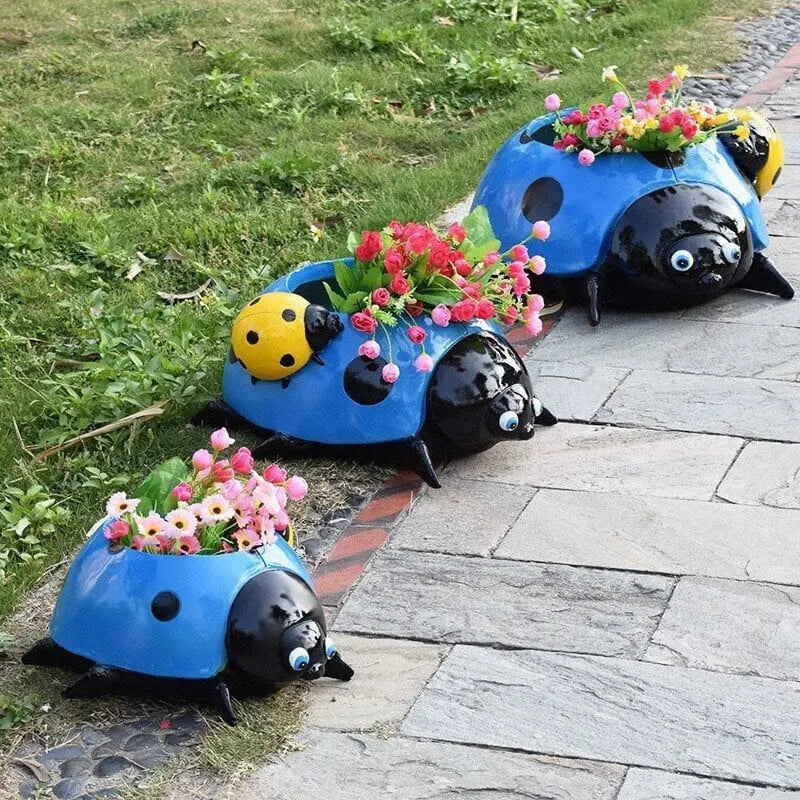 Ladybug Flower Pot – Weatherproof Garden Decor made of Resin