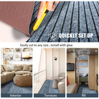 Marine Carpet Boat Carpet Marine Grade - Waterproof Grey Teak Indoor/Outdoor Carpet with Marine Backing, Anti-Slide, Cuttable, Easy-to-Clean Patio and Deck Rug