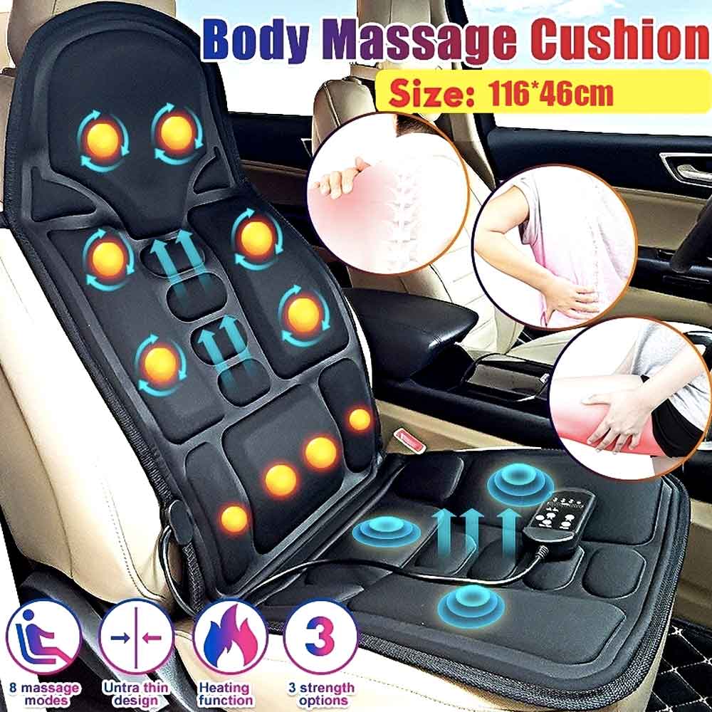 Fashion massage chair pad with heated neck pillow for car and home
