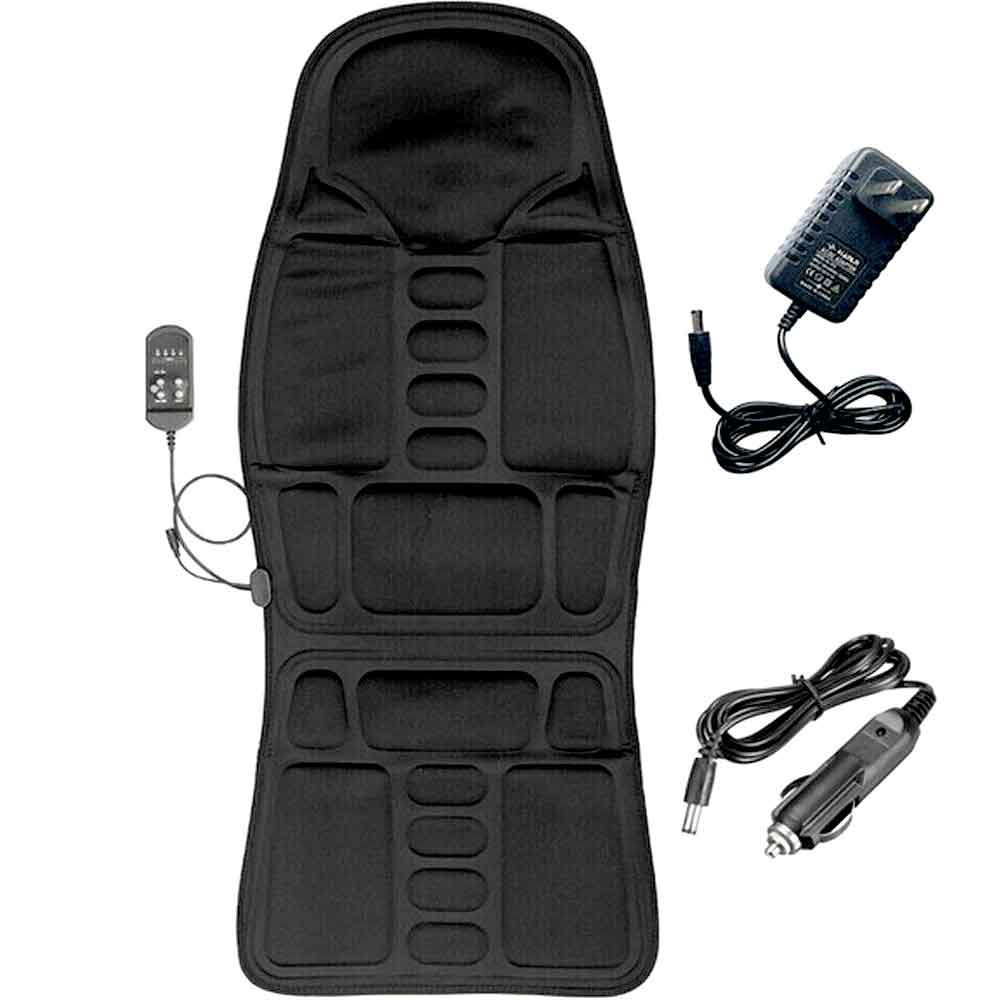 Fashion massage chair pad with heated neck pillow for car and home