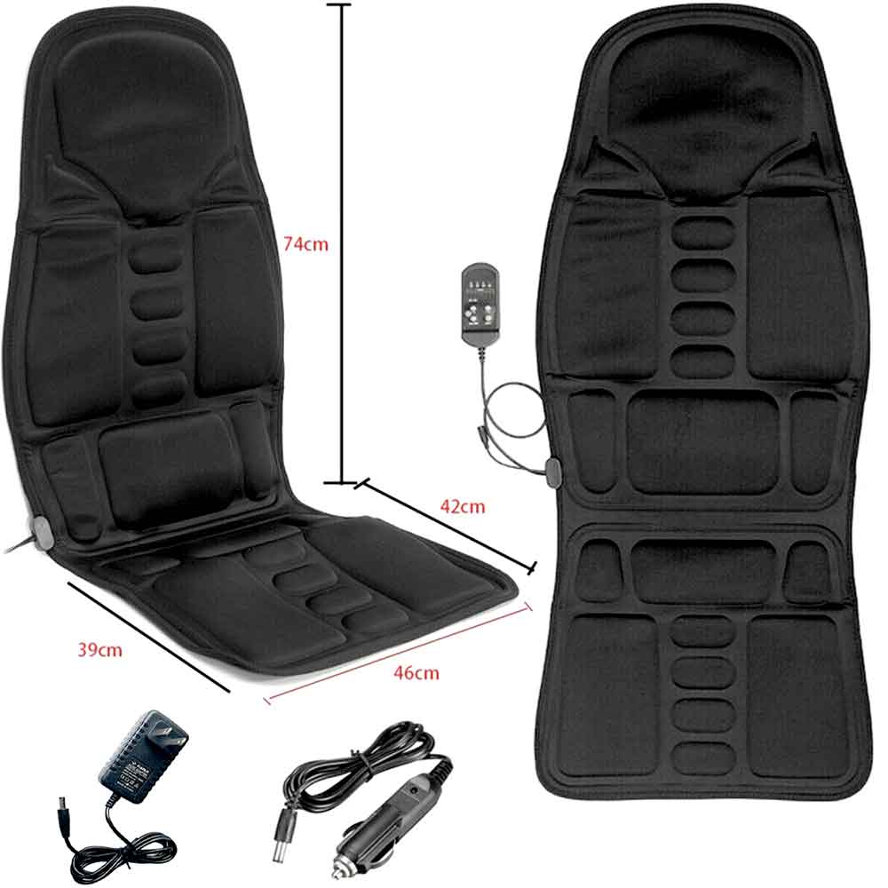 Fashion massage chair pad with heated neck pillow for car and home