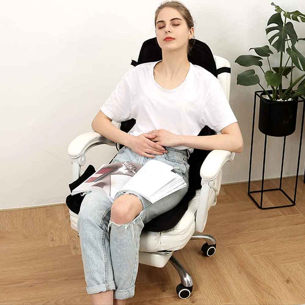 Fashion massage chair pad with heated neck pillow for car and home