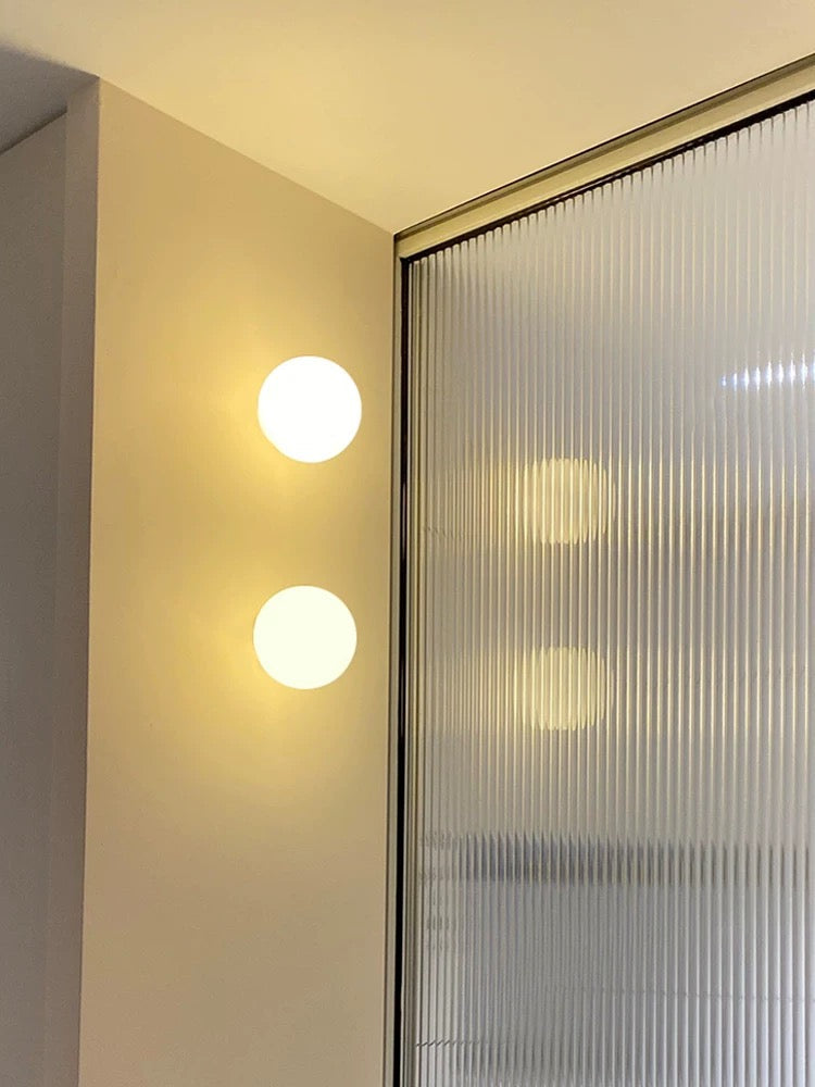 Frosted Glass Wall Lamp | Modern LED Wall Light Indoor