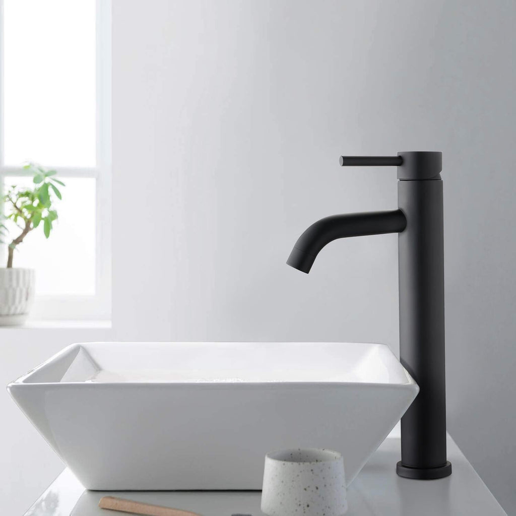 Matte Black Sink Faucet | Elegant Cold Water Faucet