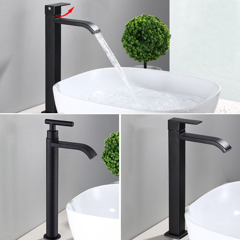 Matte Black Sink Faucet | Elegant Cold Water Faucet