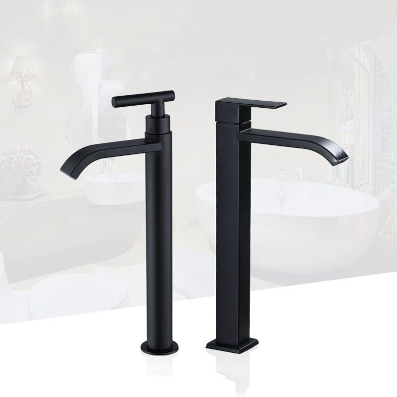 Matte Black Sink Faucet | Elegant Cold Water Faucet