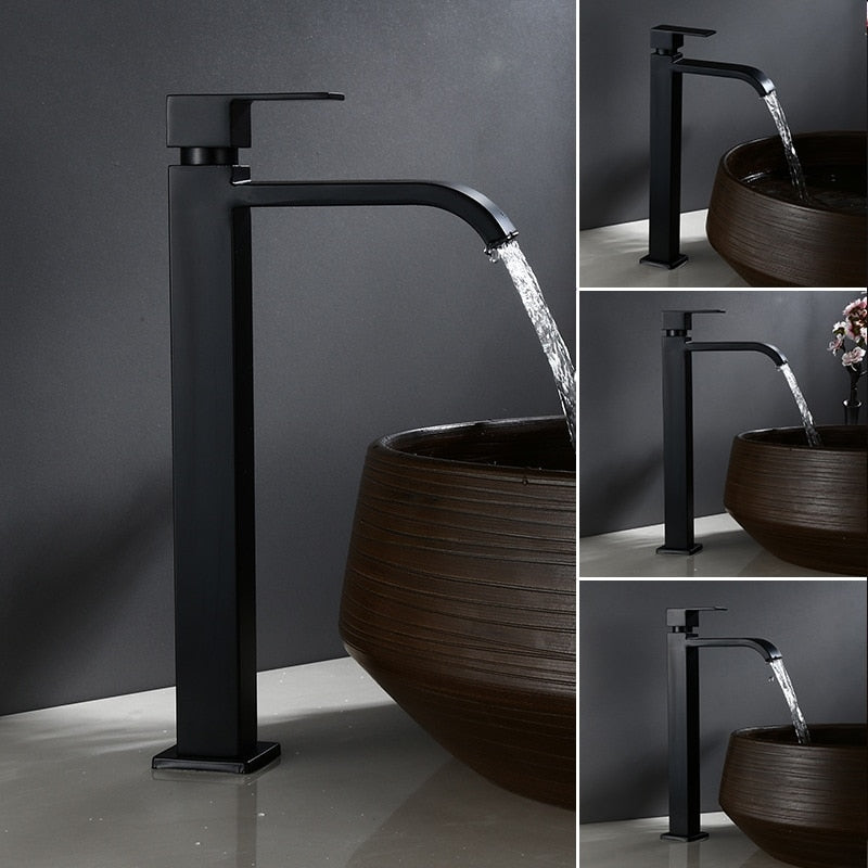 Matte Black Sink Faucet | Elegant Cold Water Faucet