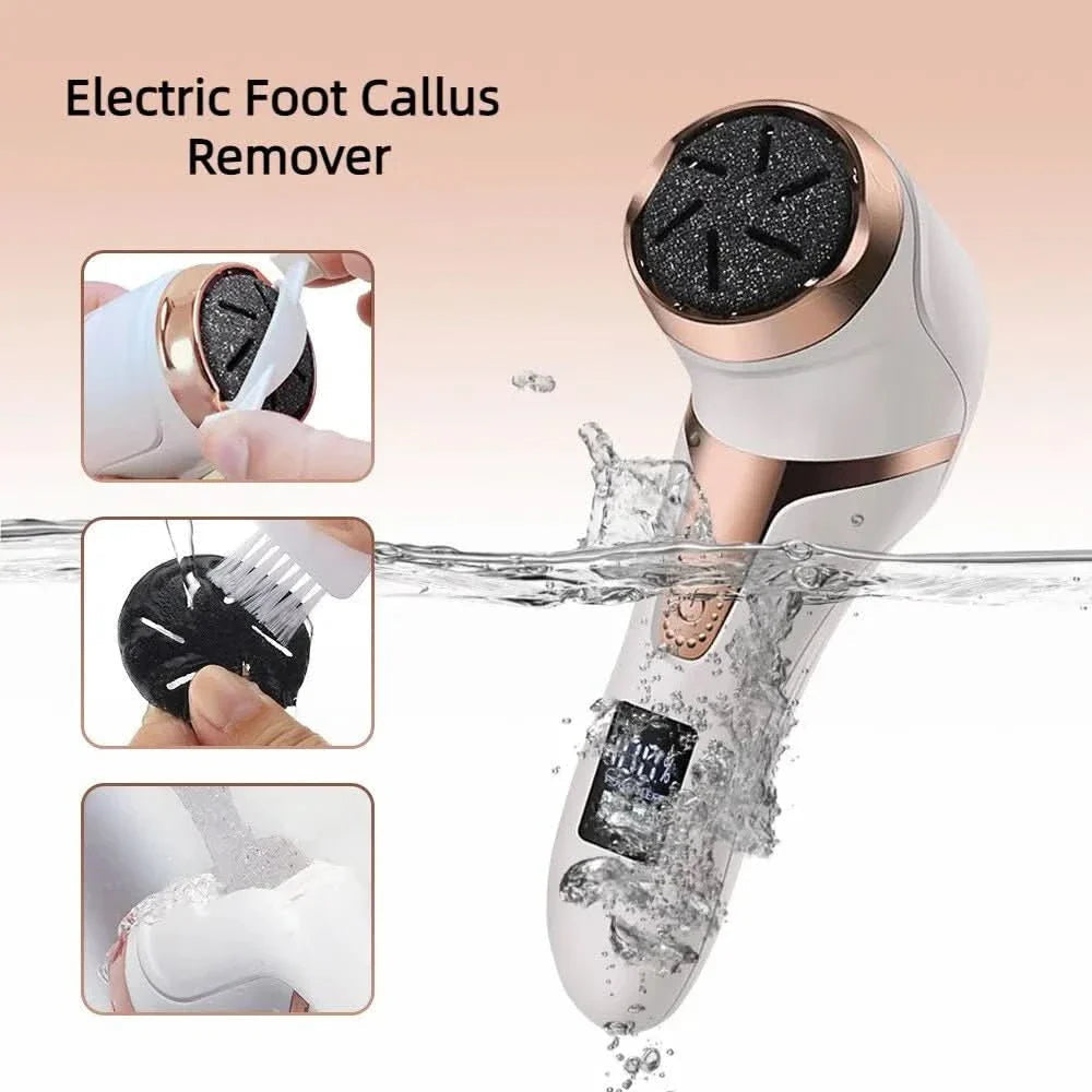 Rechargeable callus remover for silky soft feet