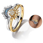 Heavenly women's silver ring with crystal sparkle