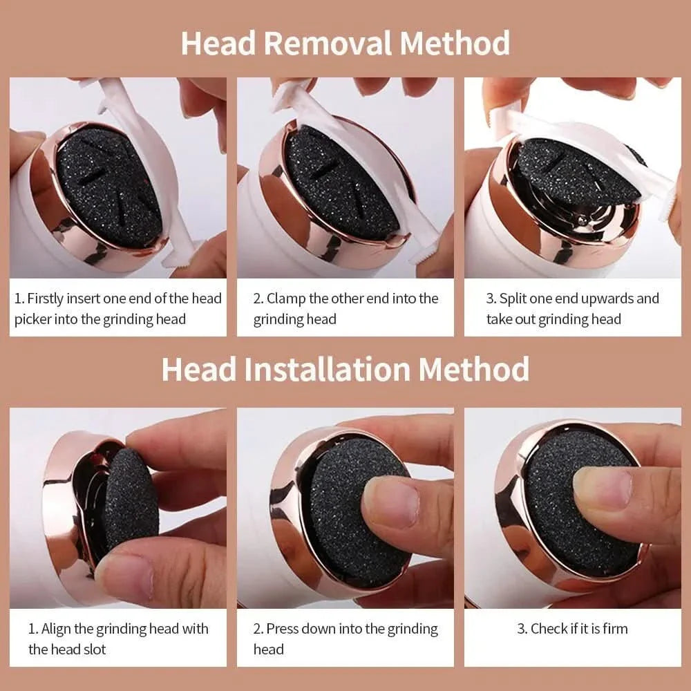 Rechargeable callus remover for silky soft feet