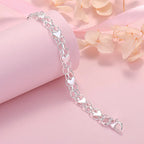 Elegant Luxury Silver Heart Bracelet – Timeless and Chic