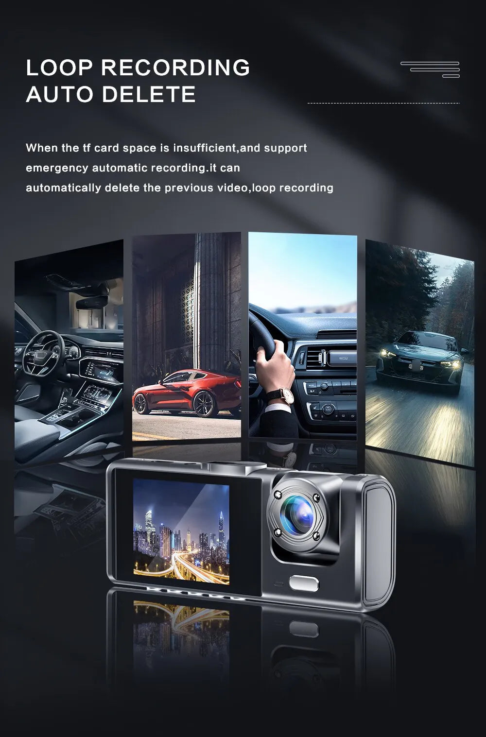 Dashcam with Night Vision & IR Technology