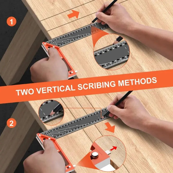 Multi-angle Measuring Ruler - Precise & Versatile Measuring Tool