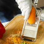 Multi-purpose vegetable slicer with interchangeable blades – Cut quickly & evenly