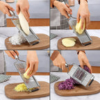 Multi-purpose vegetable slicer with interchangeable blades – Cut quickly & evenly