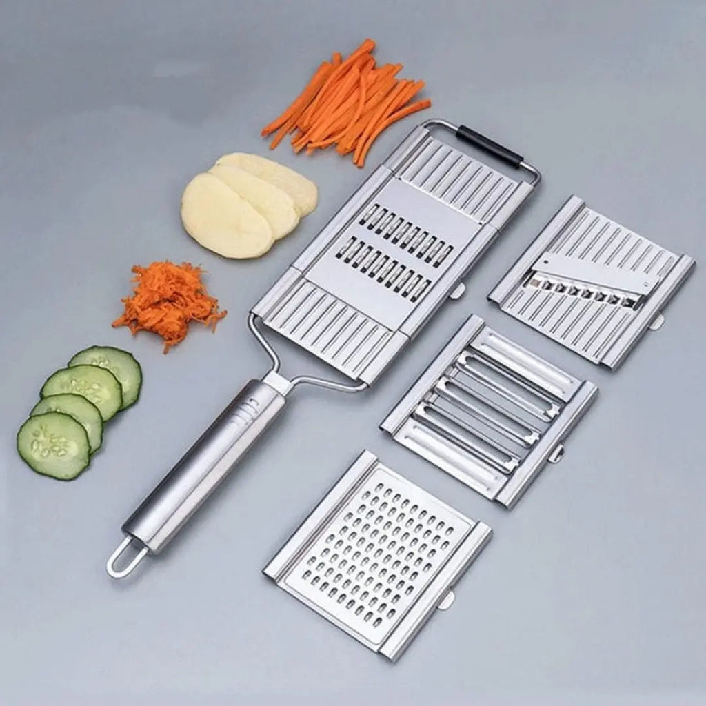Multi-purpose vegetable slicer with interchangeable blades – Cut quickly & evenly