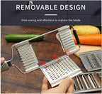 Multi-purpose vegetable slicer with interchangeable blades – Cut quickly & evenly