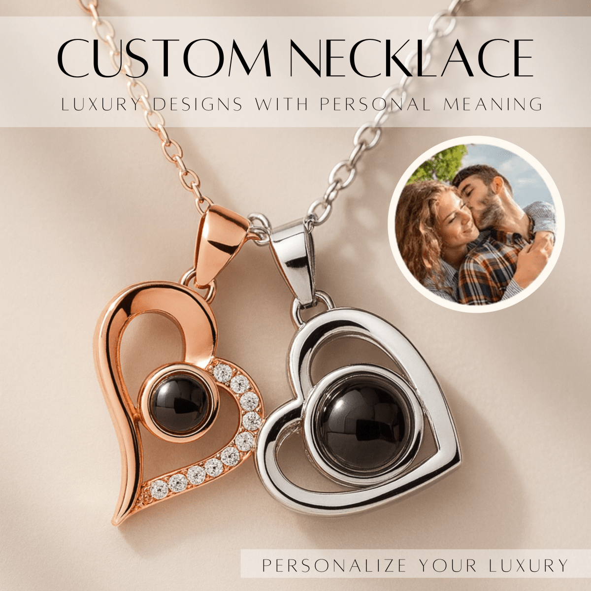Photo projection string lights with personalized image