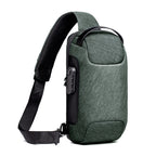 Anti-theft courier bag for men