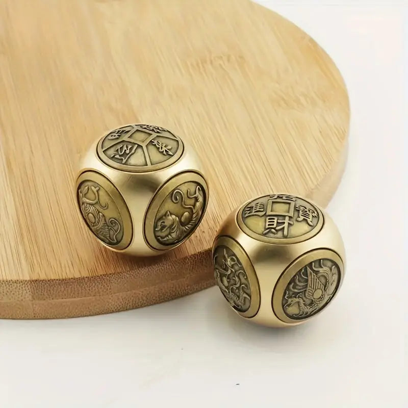 Brass Stress Relief Spinner with Redating Six-Sided Cube